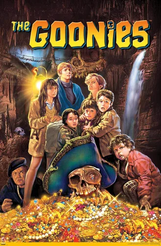 Vista 13 de Trends International The Goonies - Póster de pared de una hoja, 14.725 x 22.375 pulgadas, versión con marco de madera tipo granero Versión enmarcada