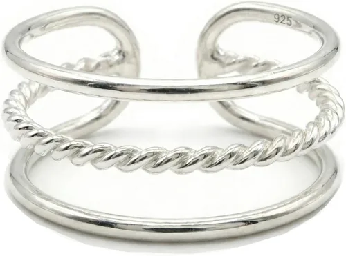 Vista 13 de Sterling Silver Toe Ring, Handmade Adjustable Open Band, Minimalist Dainty Summer Beach Foot Jewelry for Women, Can Be Worn as Knuckle or Pinky Ring