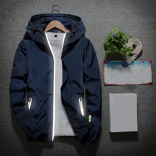 Vista 2 de Brnmxoke Men's Hoodies Zip Up Lightweight Casual Sweatshirts Jackets Long Sleeve Sport Outdoor Pockets Hoodie Trendy Clothes