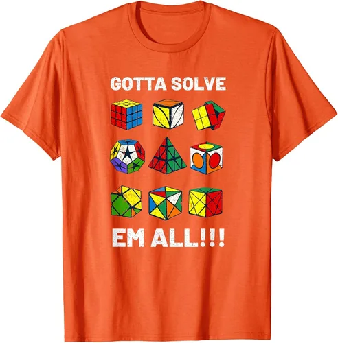Vista 12 de Competitive Puzzle Cube Gotta Solve Em All Speed Cubing T-Shirt Asphalt Grey