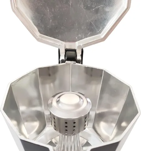 Vista 6 de Moka Pot - Válvula antisalpicaduras de acero inoxidable