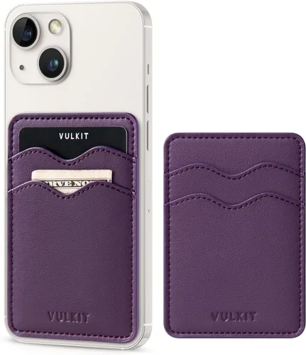 Vista 26 de VULKIT Soporte adhesivo para tarjetas Compatible con iPhone, cartera de cuero para teléfono celular, estuche para tarjetas de crédito, adhesivo