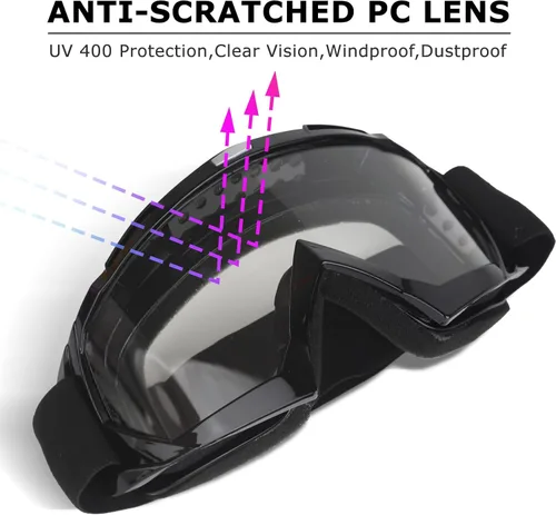 Vista 5 de Gafas de motocross con protección UV para ATV Motocross Racing Off Road