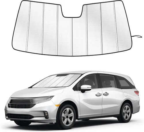 Vista 41 de Parasol para parabrisas para Honda CR-V 2017-2022, diseño plegable de acordeón de ajuste personalizado, accesorios de automóvil, protector de visera