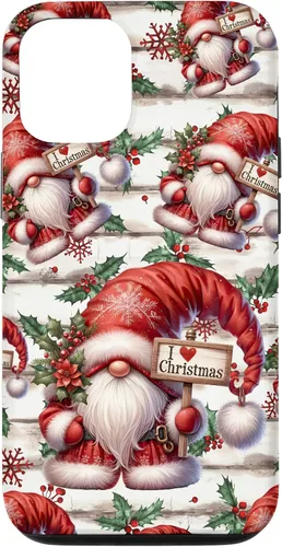 Vista 28 de iPhone 16 Love Christmas Gnomo Shabby Chic Decoración para mujer Bonita funda de Navidad