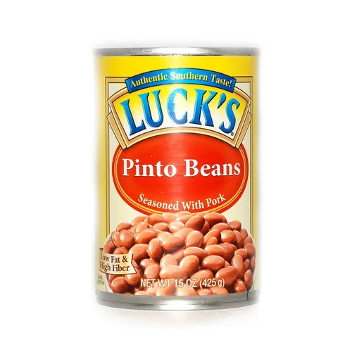 Vista 3 de Lucks Frijoles pintos con cerdo – 6 latas de 15 onzas de frijoles pintos enlatados, paquete de 6 frijoles pintos enlatados, paquete de 6