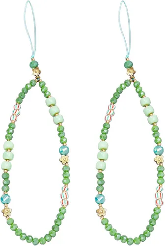 Vista 7 de Beaded Phone Charm Cute Fixed Beads Pearl Wristlet Chain Camera Wrist Strap CarKey Lanyard