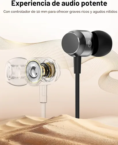 Vista 2 de Auriculares Bluetooth con banda para el cuello, auriculares inalámbricos Bluetooth 6.0 con micrófono, luz cómoda, graves profundos, tiempo de Negro