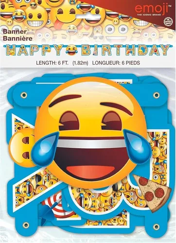 Vista 2 de Servilletas para fiestas y celebraciones con emoticones, Banner, talla única , Multicolor
