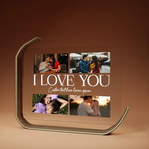 Vista 15 de EGD Placa acrílica personalizada de regalo para papá y mamá Regalos únicos para él con sus fotos favoritas Regalos personalizables para abuelos