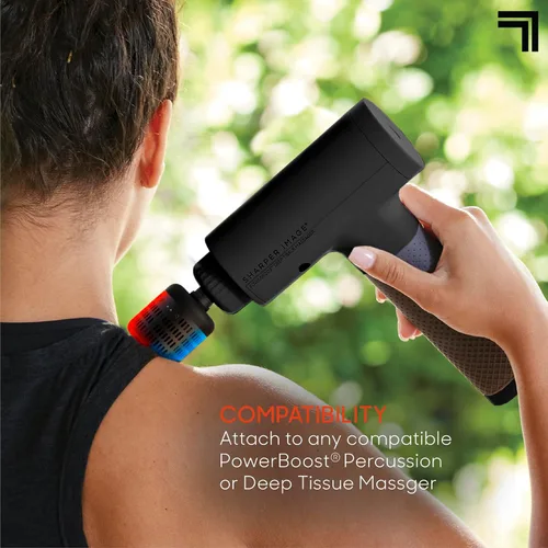Vista 5 de Sharper Image® Powerboost Accesorio de Pistola de Masaje de Doble Temperatura Caliente + Fría - Calor y Frío Instantáneos, 6 Niveles de Temperatura