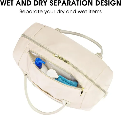 Vista 3 de WANDF Para Spirit Airlines - Bolsa para artículos personales de 18 x 14 x 8 pulgadas debajo del asiento con bolsillo para ropa húmeda