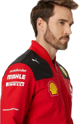 Vista 3 de PUMA Hombres Sf Team Jacket Casual Athletic Outerwear Casual - Rojo