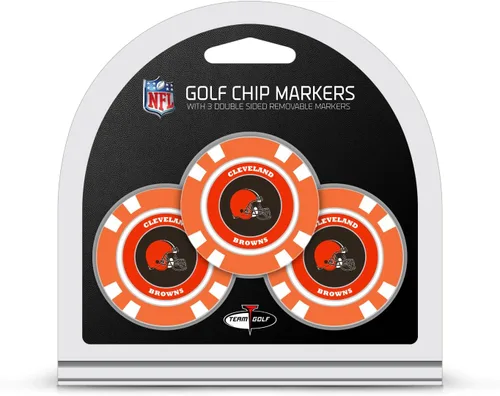 Vista 14 de Team Golf Tamaño de fichas de póquer de la NFL con marcadores de esmalte de doble cara más pequeños