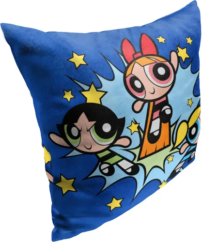 Vista 2 de Northwest Almohada para niñas superpoderosas, 18 x 18 pulgadas, Little Crime Fighters
