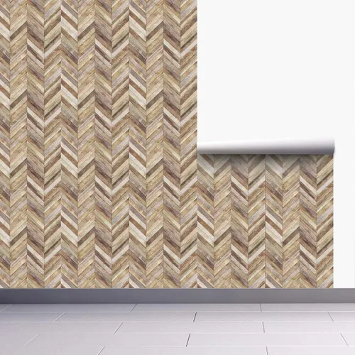 Vista 4 de Papel tapiz autoadhesivo para pintar a mano, panel de madera