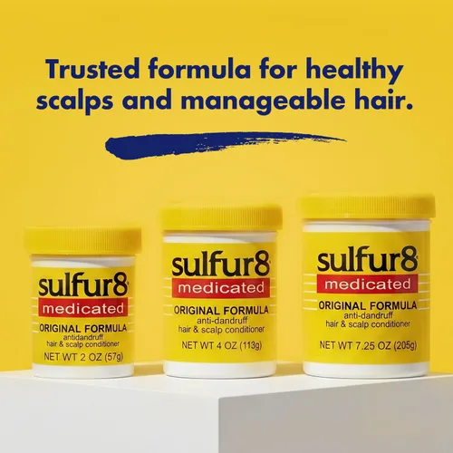 Vista 7 de Acondicionador Sulfur8 medicado regular, fórmula anticaspa para cabello y cuero cabelludo, 2 oz, paquete de de 1