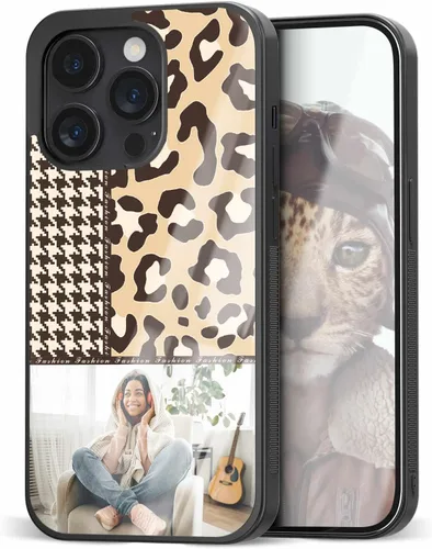 Vista 18 de Fundas personalizadas para iPhone y Samsung Photo Collage VS Leopard Print Case para amigas y mujeres