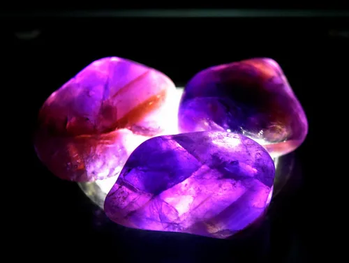 Vista 3 de Guijarros de cabujón de amatista púrpura oscuro pulido natural brillante piedra preciosa de cuarzo cristal mineral Tumbled Stone especímenes