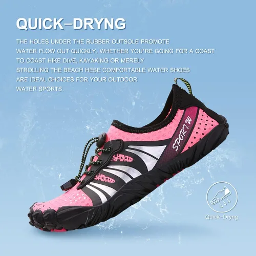 Vista 6 de Zapatos de agua para mujeres, hombres, zapatos de playa para mujeres, zapatos de natación, zapatos de piscina, zapatos de río, zapatos de secado