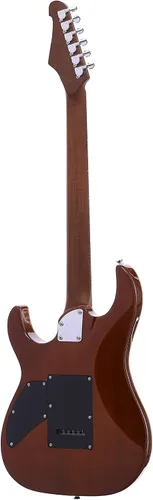 Vista 5 de IYV - Cuerpo sólido IS-400-HH con arce llama, configuración de pastilla H-H, natural