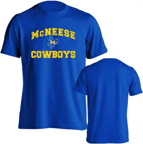Vista 138 de Sport Your Gear NCAA Camiseta de manga corta retro con licencia oficial de aspecto desgastado para el día del juego, camiseta de espíritu deportivo