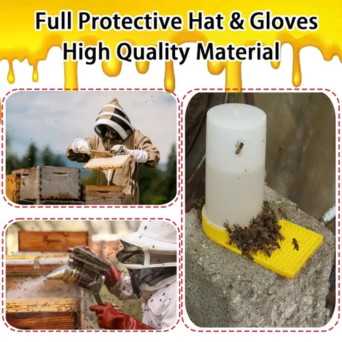 Vista 9 de Suministros de Apicultura, Kit Inicial de 30 Piezas para Apicultores con Traje de Apicultor, Suministros de Apicultura - Todos los Herramientas