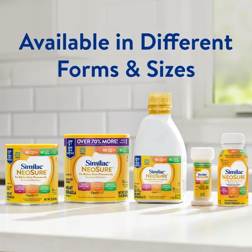 Vista 9 de Fórmula infantil Similac NeoSure para prematuros post-alta, fórmula para bebé lista para consumir, biberón de 2 fl oz, paquete de 48