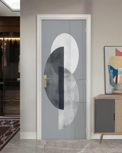 Vista 33 de FLFK Adhesivo para puerta – Puerta vintage beige, mural para despegar y pegar, tamaño combinado 30 x 80 pulgadas, dividido en 2 piezas Mt5423