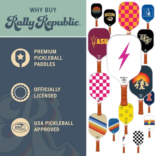 Vista 7 de Pala de pickleball con licencia oficial, raqueta aprobada por la Asociación de Pickleball de Estados Unidos, núcleo de panal ligero, exterior