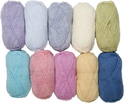 Vista 4 de Knit Picks Wool of the Andes Tan - Paquete de hilo de lana 100% para tejer Almendra