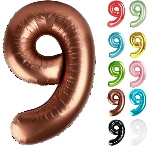 Vista 361 de Globo negro del número 0 de 40 pulgadas – globo número 0, decoraciones