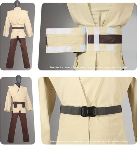 Vista 3 de Disfraz de túnica para hombre adulto, conjunto de disfraz de túnica para Halloween, cosplay, conjunto de capa