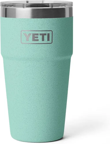 Vista 9 de YETI Rambler - Vaso apilable de 20 onzas, acero inoxidable, aislado al vacío con tapa MagSlider Verde mar