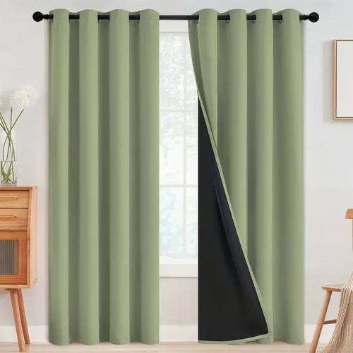 Vista 68 de SimpleHome - Cortinas opacas 100% para recámara, cortinas de ventana con ojales beige, con aislamiento térmico, cortinas de oscurecimiento