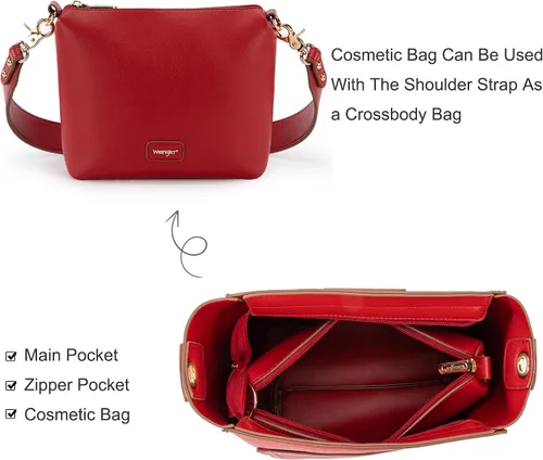 Vista 5 de Wrangler Bolsos de hombro para mujer con correa de guitarra