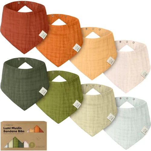 Vista 16 de KeaBabies - Paquete de 8 baberos de muselina para babear, dentición, baberos de muselina bandana para bebés, niños, niñas, recién nacidos
