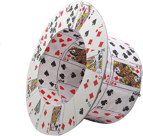 Vista 5 de Enjoyer - Tarjeta plegable para fanáticos a tarjetas, sombrero de copa, trucos mágicos, ilusiones de escenario, accesorios de comedia, accesorios