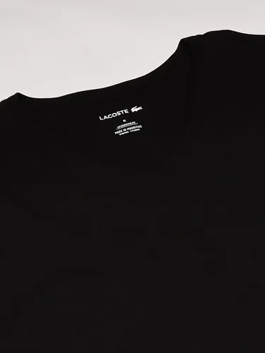 Vista 2 de Lacoste Paquete de 3 camisetas esenciales de 100 algodón con cuello en V para hombre