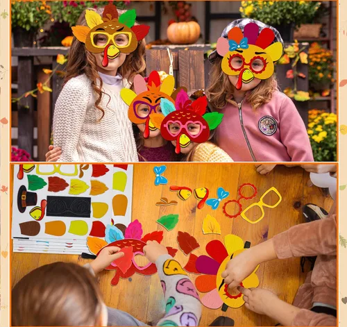 Vista 3 de Crafts for Kids in Bulk: Felt DIY Face Masks Games Kit