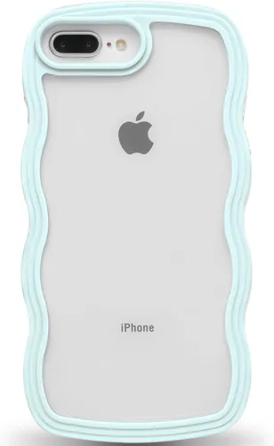 Vista 33 de Anuck Funda para iPhone 13 Pro con borde ondulado, diseño trasero transparente, agarre antideslizante, forma de marco rizado ondulado, a prueba