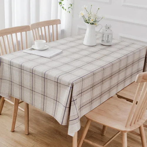 Vista 18 de TruDelve Mantel de Vinilo Resistente Mantel de Mesa de Plástico para Mesas Cuadradas Impermeable Hule Manteles para Mesa Cubierta de Mesa