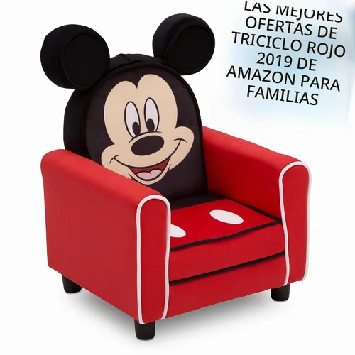 Vista 4 de Delta Children - Silla tapizada con personaje para niños, Mickey Mouse de Disney, madera Disney Mickey Mouse