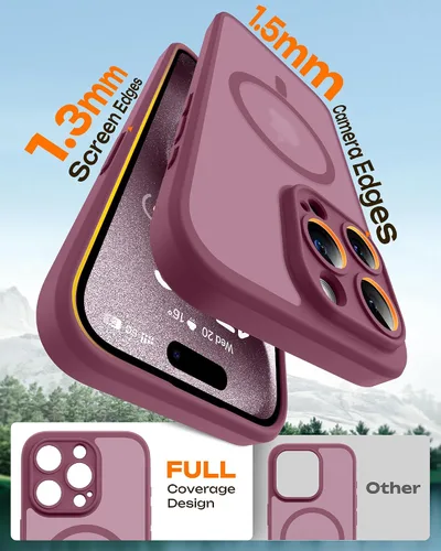 Vista 271 de TOCOL Funda para iPhone 11, compatible con Magsafe, protección completa de cámara, imanes integrados, protección contra caídas, funda translúcida