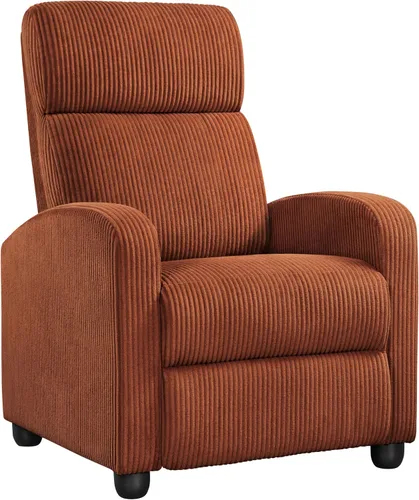 Vista 20 de Yaheetech Silla reclinable de pana para sofá individual, asiento de cine en casa, silla reclinable moderna ajustable para sala de estar, dormitorio