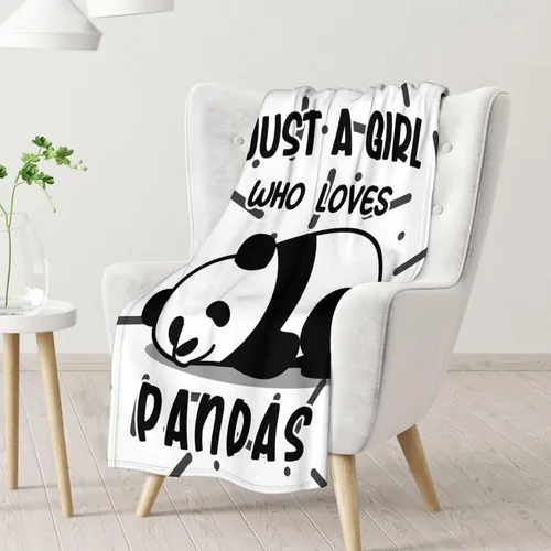 Vista 2 de Manta de panda para regalar – Manta de 30 x 40 pulgadas para niños – Mantas blancas de felpa suave para sofá, oficina