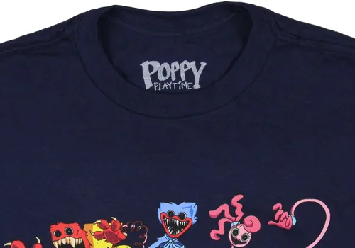 Vista 4 de Mad Engine Poppy Playtime CH2 Bad Guys Huggy Mommy Long Legs Boxy Boo - Camiseta gráfica de personajes para niño