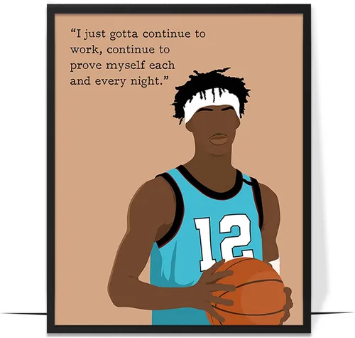 Vista 20 de LOLUIS Arte de pared motivacional, citas inspiradoras de baloncesto, sin marco, 8 x 10 pulgadas, ilustraciones dibujadas a mano, dormitorio