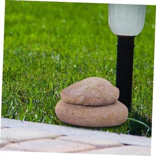 Vista 7 de Llavero de resina para jardín, para uso en exteriores, caja de ahorro de llaves duradera con aspecto de piedra realista para llaves y artículos