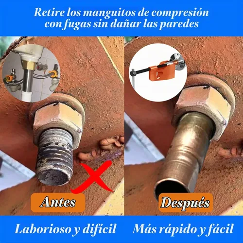 Vista 3 de Herramienta extractor de manguito de compresión para quitar tuercas